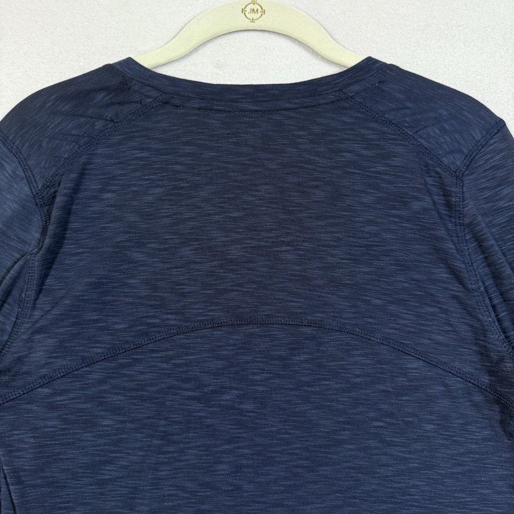 Title Nine Top Womens Small Matahari Long Sleeve Stretch V Neck Blue Athletic - Picture 7 of 13